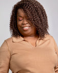 black women wearing Imani synthetic wig brown
