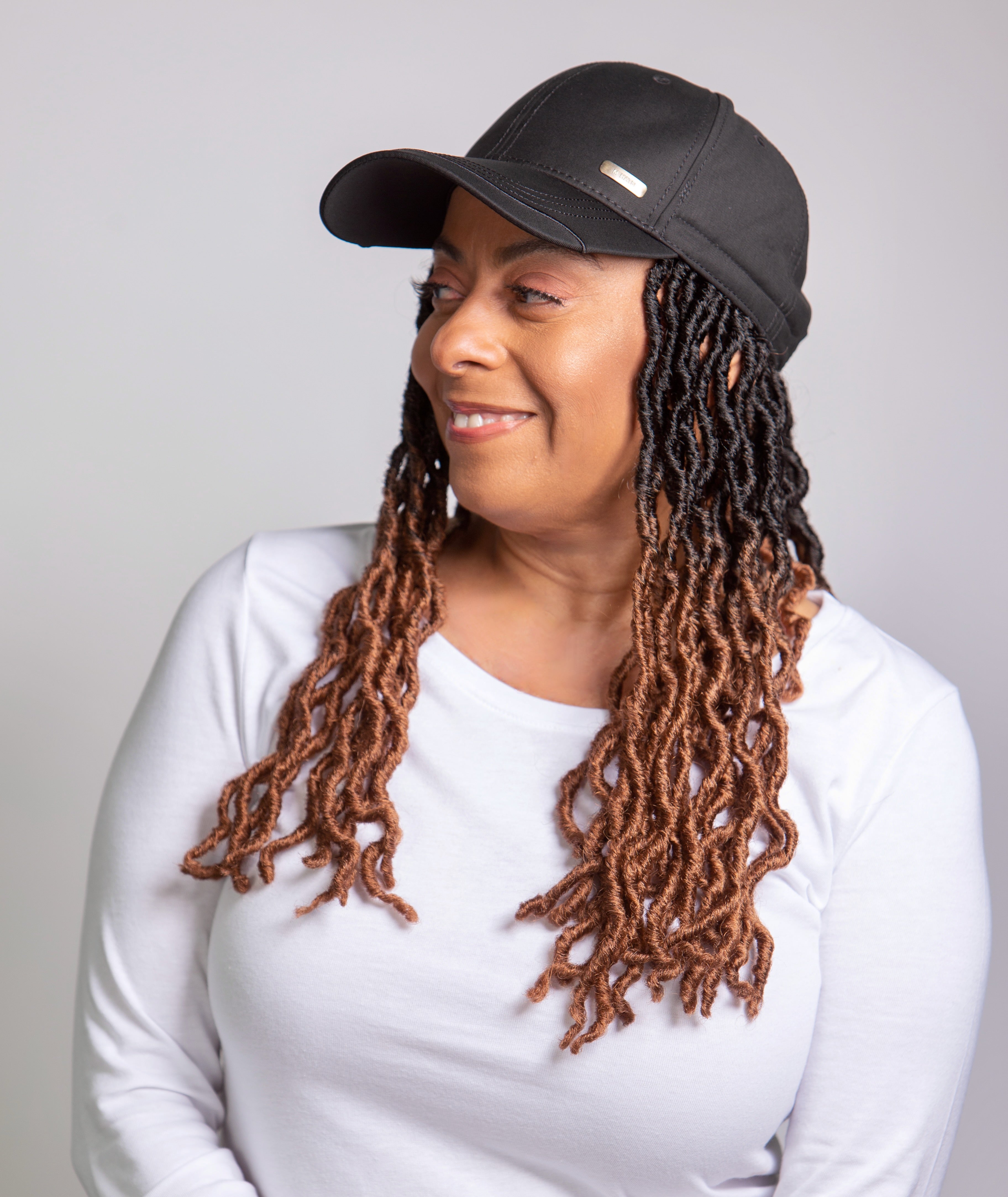 Kimmie Cap Long Synthetic Hair Wig Cap with Hair Coils to Locs