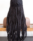 kimmie cap black hair braids back