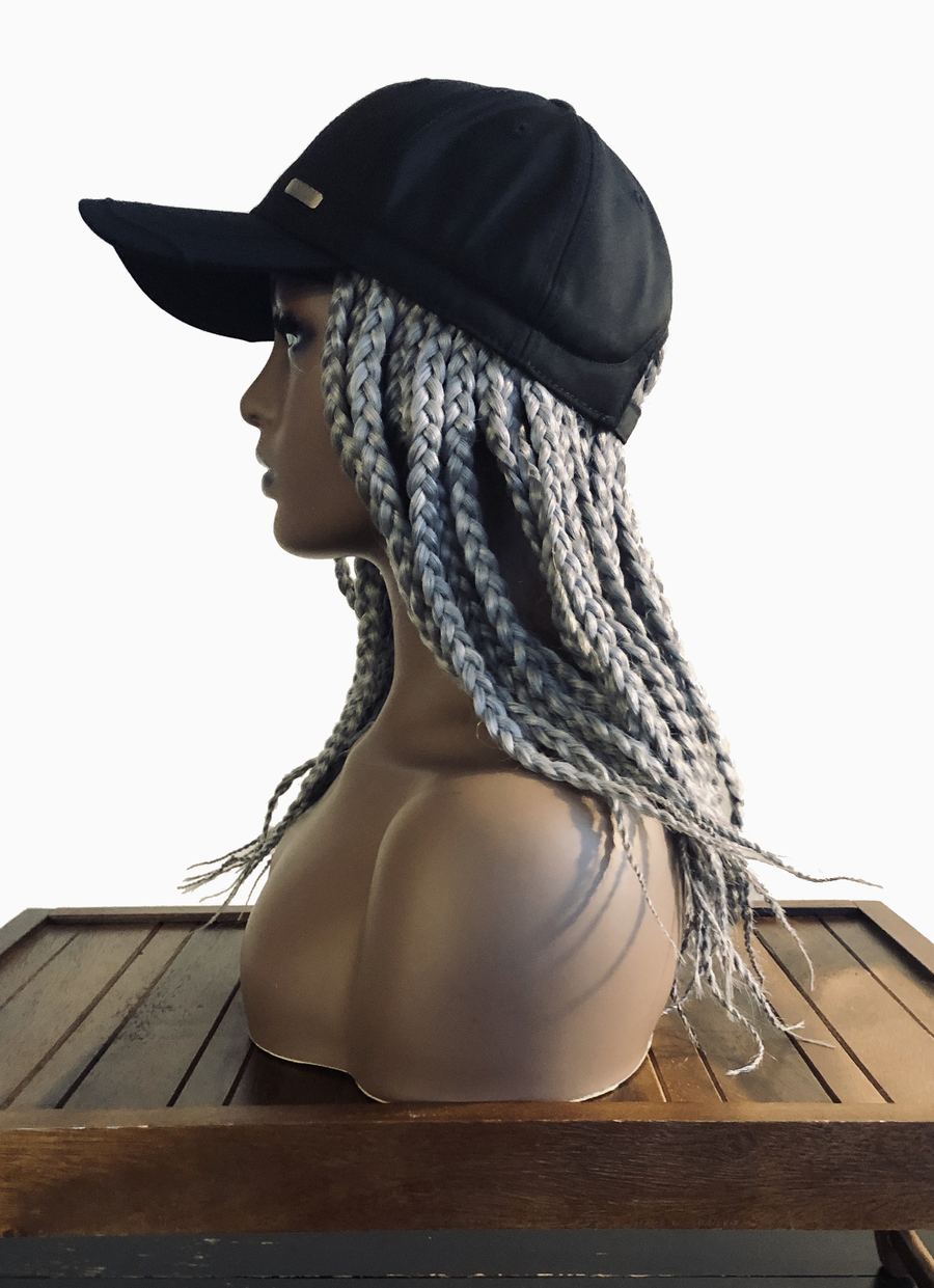 Kimmie Cap | Short, (Shoulder Length) Synthetic 12" Wig with Braids